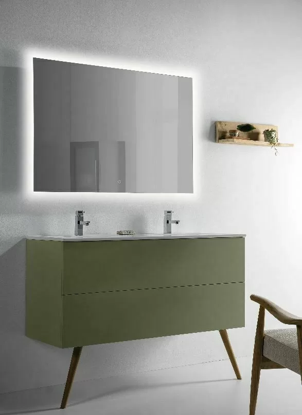 "LED-Spiegel 800x700mm mit indirekter Beleuchtung - elegantes Design ohne Spiegelheizung, Multifunktionsanzeige für Zeit & Raumtemperatur" "LED-Spiegel 800x700mm mit indirekter Beleuchtung - elegantes Design ohne Spiegelheizung, Multifunktionsanzeige für Zeit & Raumtemperatur"