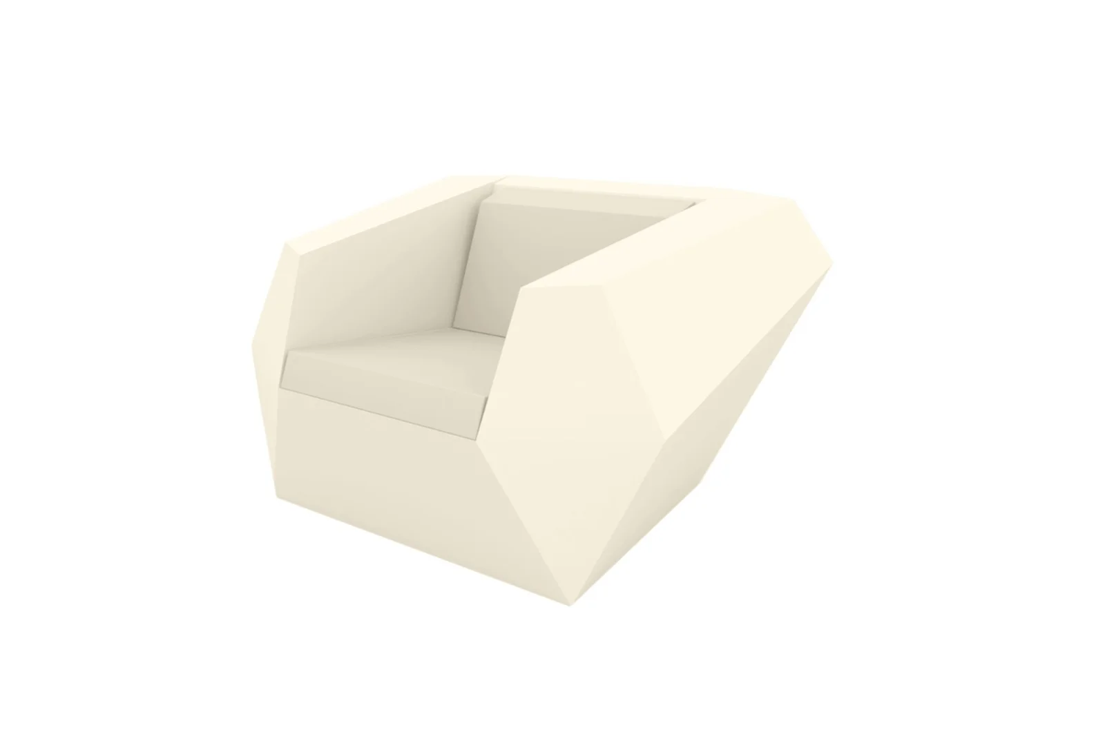 Vondom FAZ Loungesessel Ecru Taupe – Eleganter Designerstuhl von Ramón Esteve, modulare Form, Luxus für Wohn- und Außenbereich Vondom FAZ Loungesessel Ecru Taupe – Eleganter Designerstuhl von Ramón Esteve, modulare Form, Luxus für Wohn- und Außenbereich