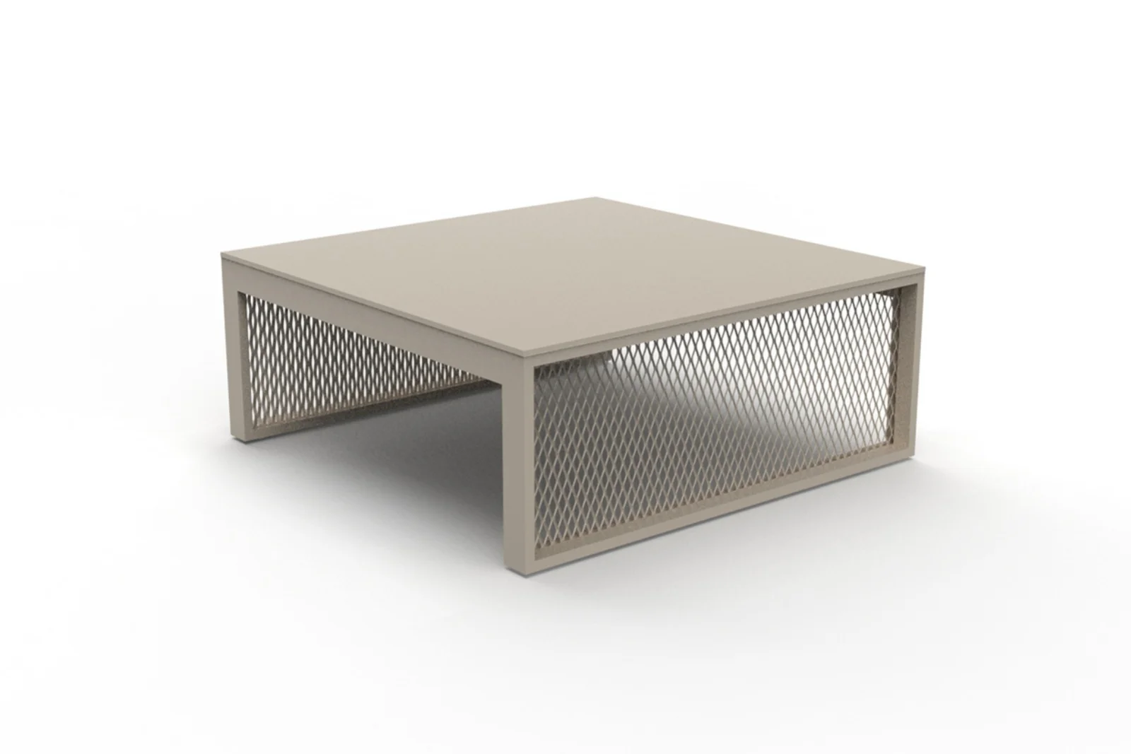 Vondom The Factory Couchtisch 100x100x40 cm Crema – Moderner, wetterfester Aluminiumtisch für Innen & Außen, industrielles Design, vielseitig kombinierbar Vondom The Factory Couchtisch 100x100x40 cm Crema – Moderner, wetterfester Aluminiumtisch für Innen & Außen, industrielles Design, vielseitig kombinierbar