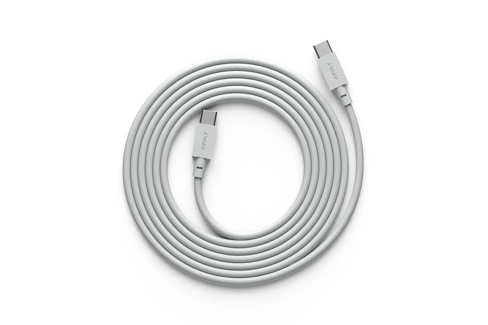 Avolt USB-C Ladekabel 2m "Cable 1" - 60W Schnellladung, flexibles Silikon, grau, kompatibel mit Avolt Square 1 Adapter Avolt USB-C Ladekabel 2m "Cable 1" - 60W Schnellladung, flexibles Silikon, grau, kompatibel mit Avolt Square 1 Adapter