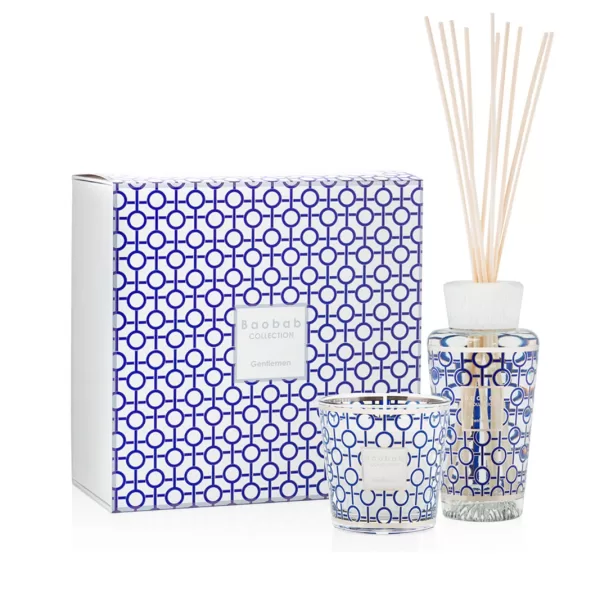 Baobab Gentlemen Geschenk-Set: Duftkerze & Raumduft-Diffuser mit Rum, Safran & Labdanum, edle Geschenkbox, ideal für Männer. Baobab Gentlemen Geschenk-Set: Duftkerze & Raumduft-Diffuser mit Rum, Safran & Labdanum, edle Geschenkbox, ideal für Männer.
