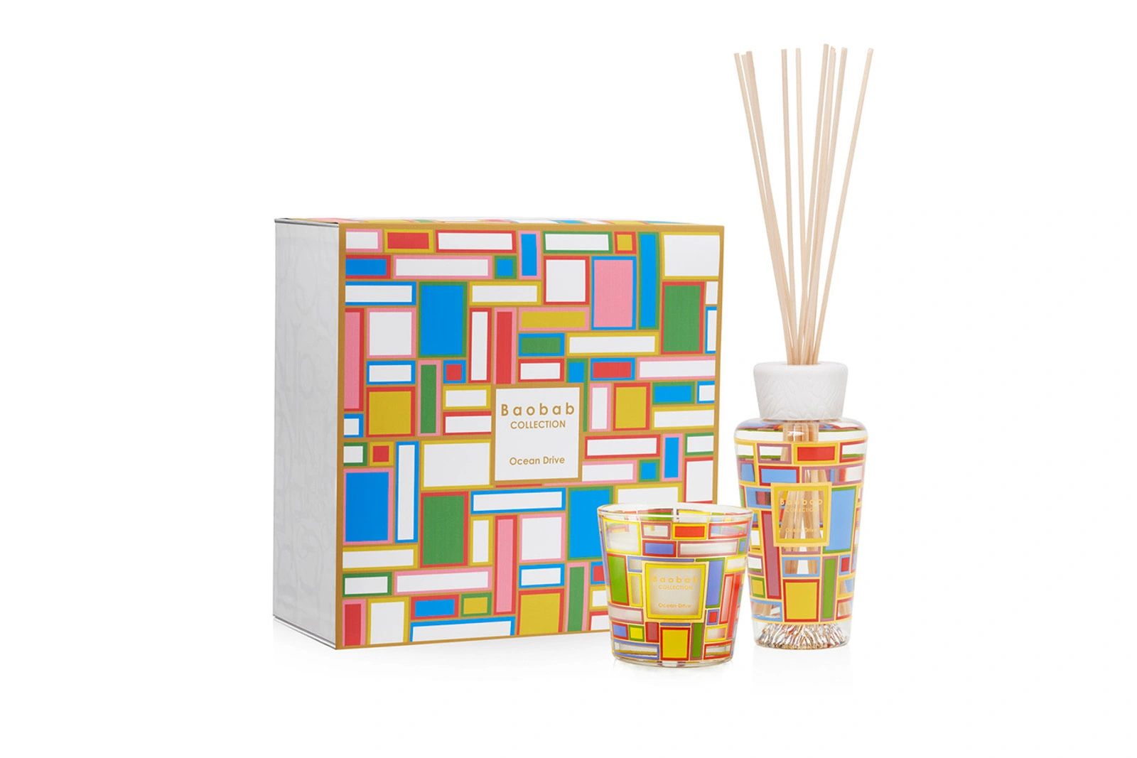 Baobab Ocean Drive Geschenk-Set: Duftkerze & Raumduft-Diffuser mit Mandarine & Zedernholz in edler Box | My First Baobab Baobab Ocean Drive Geschenk-Set: Duftkerze & Raumduft-Diffuser mit Mandarine & Zedernholz in edler Box | My First Baobab