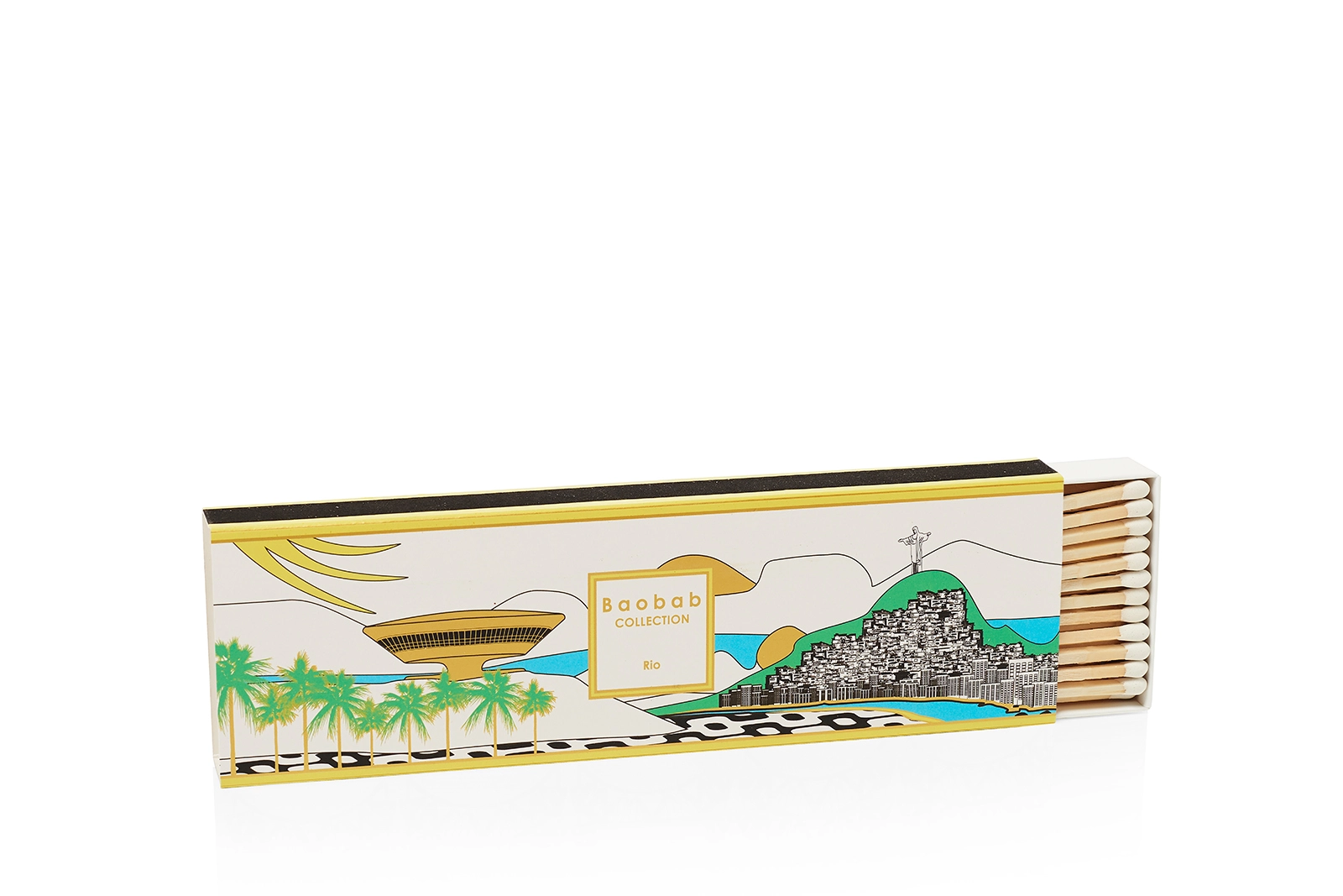 Baobab Streichhölzer Rio | 22 cm lange, dekorative Streichholzschachtel im Design faszinierender Städte | My First CITIES Kollektion Baobab Streichhölzer Rio | 22 cm lange, dekorative Streichholzschachtel im Design faszinierender Städte | My First CITIES Kollektion