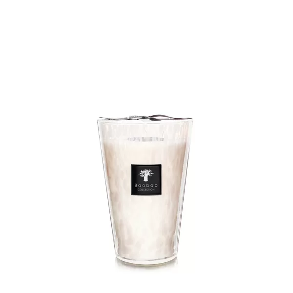 Baobab White Pearls Duftkerze - Blumig-leicht mit weißem Moschus & Jasmin, Handgefertigt, Geschenkverpackung, Max 35, Edles Design Baobab White Pearls Duftkerze - Blumig-leicht mit weißem Moschus & Jasmin, Handgefertigt, Geschenkverpackung, Max 35, Edles Design