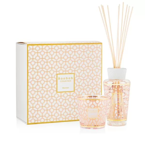 Baobab Women Geschenk-Set: Duftkerze & Raumduft-Diffuser in Rosa-Gold, Geranie & Moschus - Exklusive Box, ideal als Geschenk! Baobab Women Geschenk-Set: Duftkerze & Raumduft-Diffuser in Rosa-Gold, Geranie & Moschus - Exklusive Box, ideal als Geschenk!