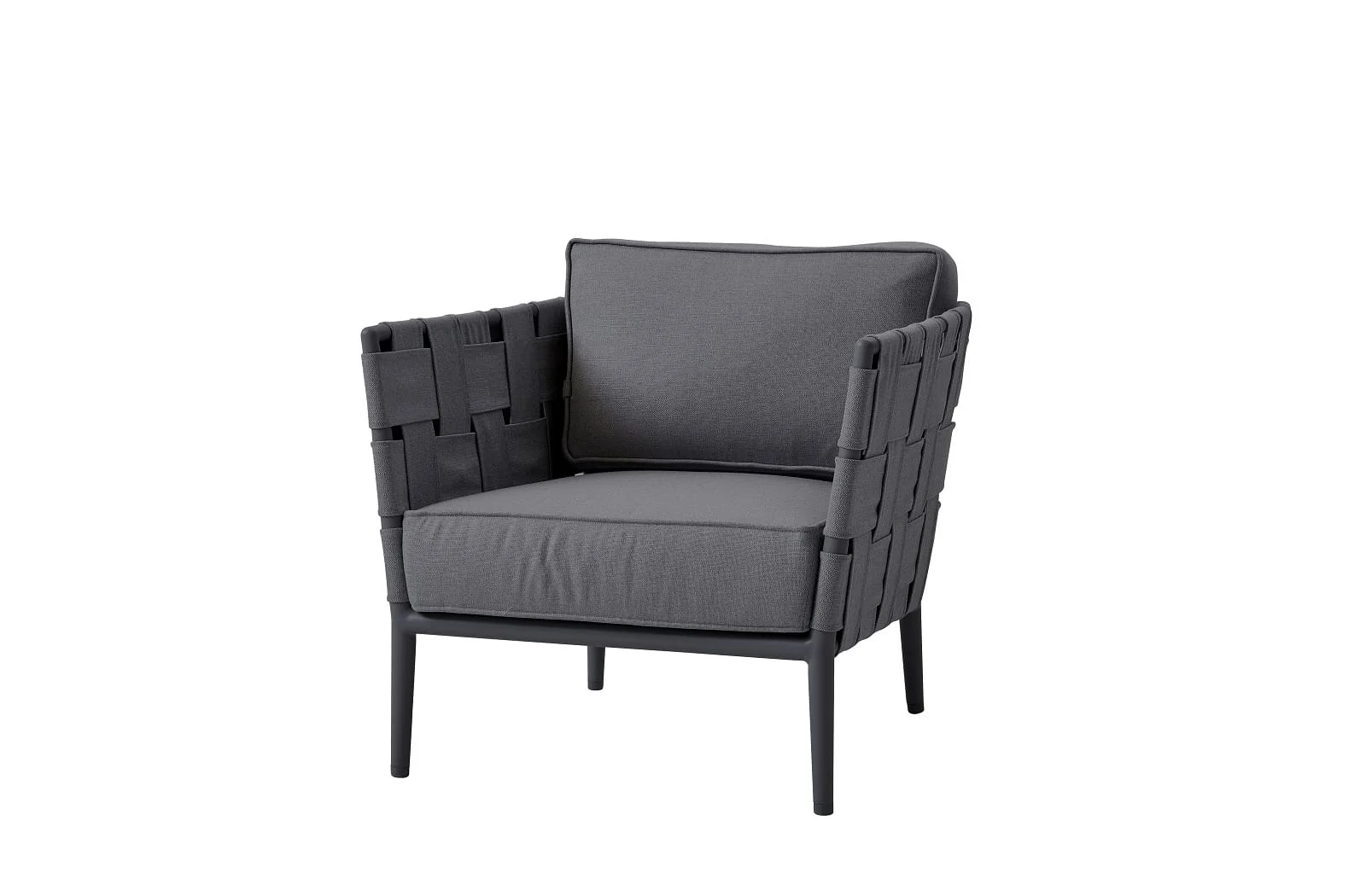 Cane-line Conic Loungesessel AirTouch in Grau – Wetterfest, pflegeleicht, inkl. Kissen, 78x82x78 cm, komfortabel und stylisch für den Außenbereich Cane-line Conic Loungesessel AirTouch in Grau – Wetterfest, pflegeleicht, inkl. Kissen, 78x82x78 cm, komfortabel und stylisch für den Außenbereich