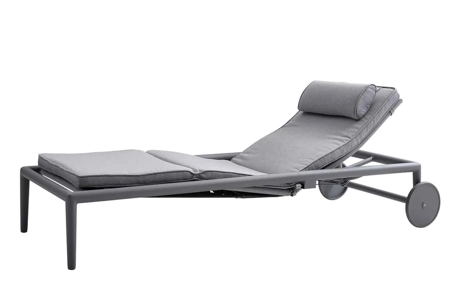Cane-line Conic Sonnenliege - Leichtgrau, Aluminium, mit Nackenkissen, robust & pflegeleicht, ideal für Garten & Wellnessbereiche Cane-line Conic Sonnenliege - Leichtgrau, Aluminium, mit Nackenkissen, robust & pflegeleicht, ideal für Garten & Wellnessbereiche