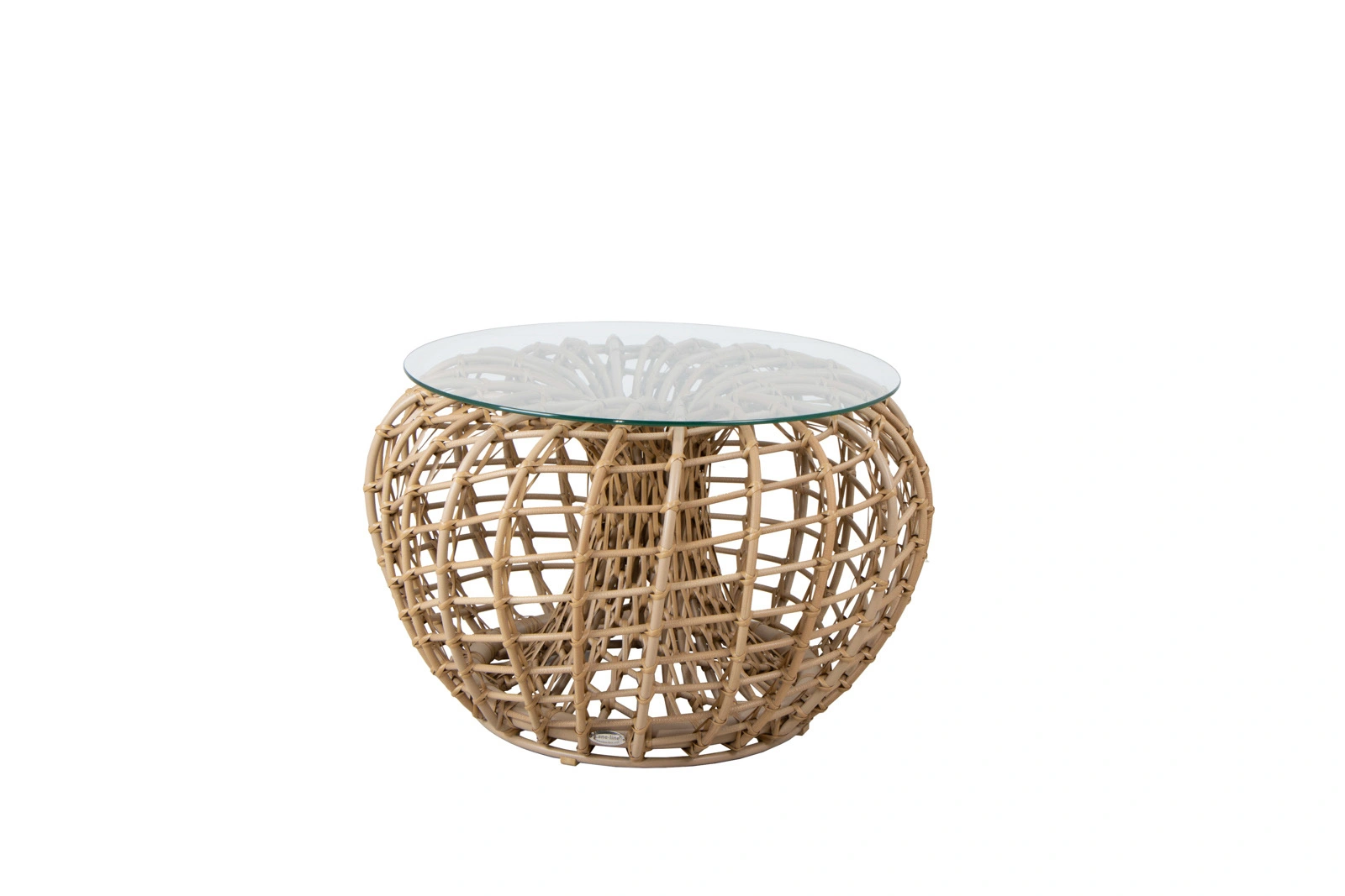 Cane-line Nest Outdoor Couchtisch/Hocker klein Ø67cm, wetterfest, mit Glasplatte, modernes dänisches Design, vielseitig, robust, pflegeleicht Cane-line Nest Outdoor Couchtisch/Hocker klein Ø67cm, wetterfest, mit Glasplatte, modernes dänisches Design, vielseitig, robust, pflegeleicht