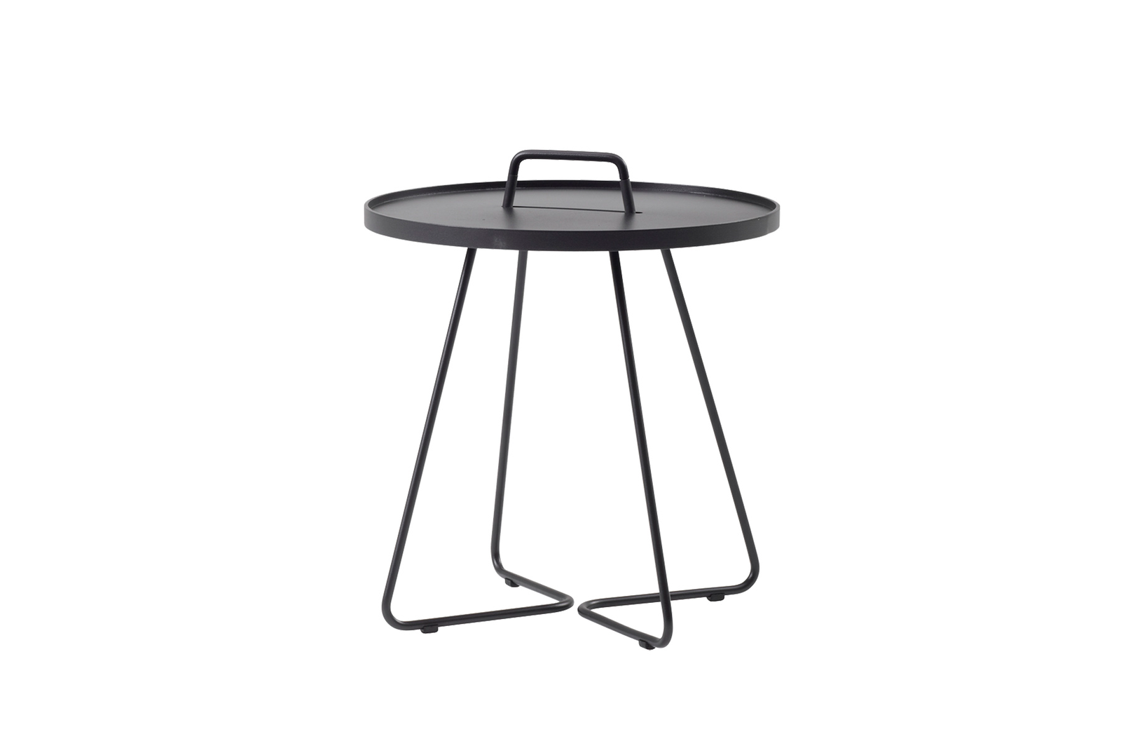 Cane-line On-the-Move Beistelltisch Small, Schwarz - Leicht, modern, abnehmbarer Tablett-Tisch, Aluminium, vielseitig und pflegeleicht Cane-line On-the-Move Beistelltisch Small, Schwarz - Leicht, modern, abnehmbarer Tablett-Tisch, Aluminium, vielseitig und pflegeleicht