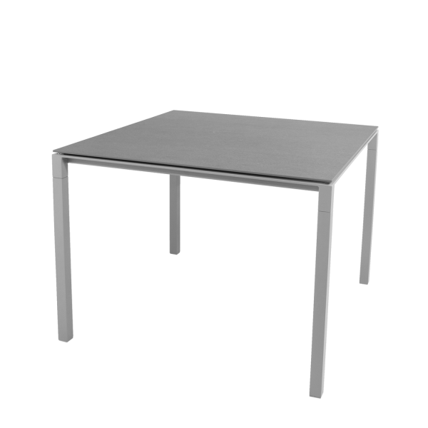 Cane-line Pure Esstisch 100x100 cm | Aluminium & Keramik | Leichtgrau-Basalt | Modern & UV-beständig für Außenbereich Cane-line Pure Esstisch 100x100 cm | Aluminium & Keramik | Leichtgrau-Basalt | Modern & UV-beständig für Außenbereich
