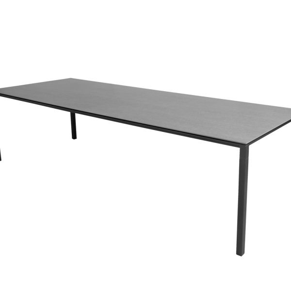Cane-line Pure Esstisch 280x100 cm - Aluminium Gestell, Keramikplatte, Lava Grey, UV-beständig, ideal für Outdoor, modernes Design Cane-line Pure Esstisch 280x100 cm - Aluminium Gestell, Keramikplatte, Lava Grey, UV-beständig, ideal für Outdoor, modernes Design