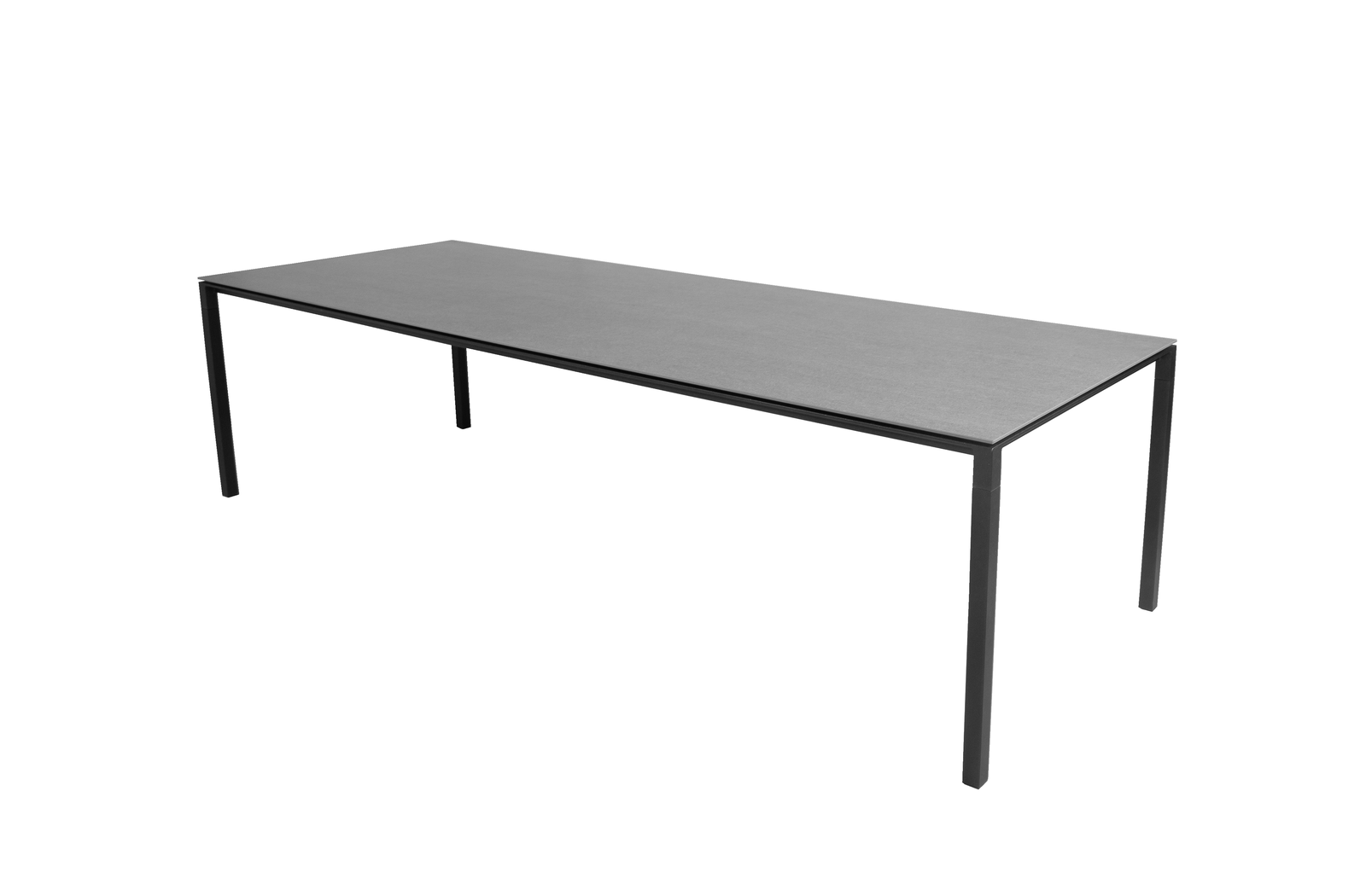 Cane-line Pure Esstisch 280x100 cm - Aluminium Gestell, Keramikplatte, Lava Grey, UV-beständig, ideal für Outdoor, modernes Design Cane-line Pure Esstisch 280x100 cm - Aluminium Gestell, Keramikplatte, Lava Grey, UV-beständig, ideal für Outdoor, modernes Design