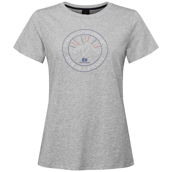 ELEVENATE Alta Tee Damen T-Shirt M – Bio-Baumwolle, Grey Melange, ideal für Bergliebhaberinnen, bequem und nachhaltig ELEVENATE Alta Tee Damen T-Shirt M – Bio-Baumwolle, Grey Melange, ideal für Bergliebhaberinnen, bequem und nachhaltig