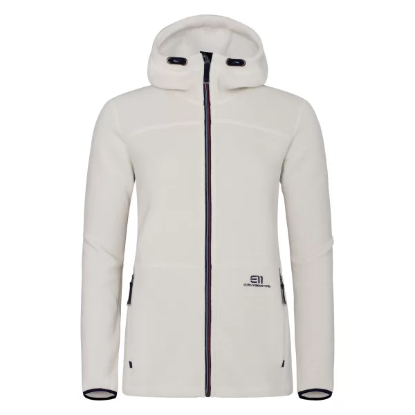 Elevenate Argentière Hood Damen M - Wärmender Wollfleece, Kapuze, recycelte Wolle, Snow White, ideal für Bergtouren, bequeme Passform Elevenate Argentière Hood Damen M - Wärmender Wollfleece, Kapuze, recycelte Wolle, Snow White, ideal für Bergtouren, bequeme Passform