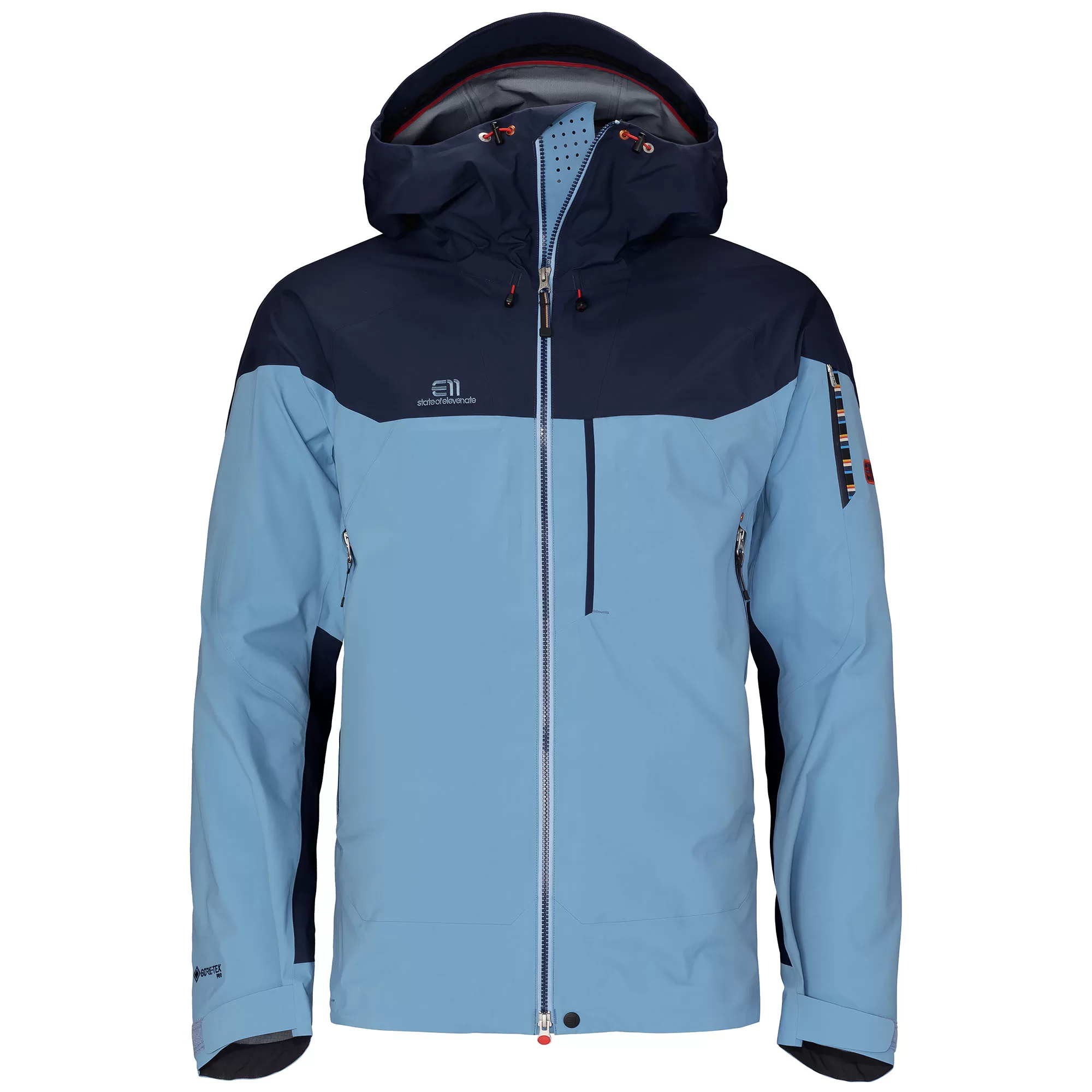 ELEVENATE Bec de Rosses Herren Hardshelljacke L, Nordic Blue - 3-lagiges Gore-Tex Pro, atmungsaktiv, wetterfest, ideal für Ski & Bergtouren ELEVENATE Bec de Rosses Herren Hardshelljacke L, Nordic Blue - 3-lagiges Gore-Tex Pro, atmungsaktiv, wetterfest, ideal für Ski & Bergtouren