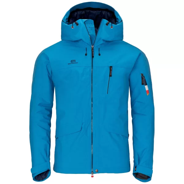 Elevenate Brevent Hardshelljacke Herren L - Active Blue Denim, 2-lagig, isoliert, PFC-frei, wasserdicht 10.000 mm, recycelte Materialien Elevenate Brevent Hardshelljacke Herren L - Active Blue Denim, 2-lagig, isoliert, PFC-frei, wasserdicht 10.000 mm, recycelte Materialien