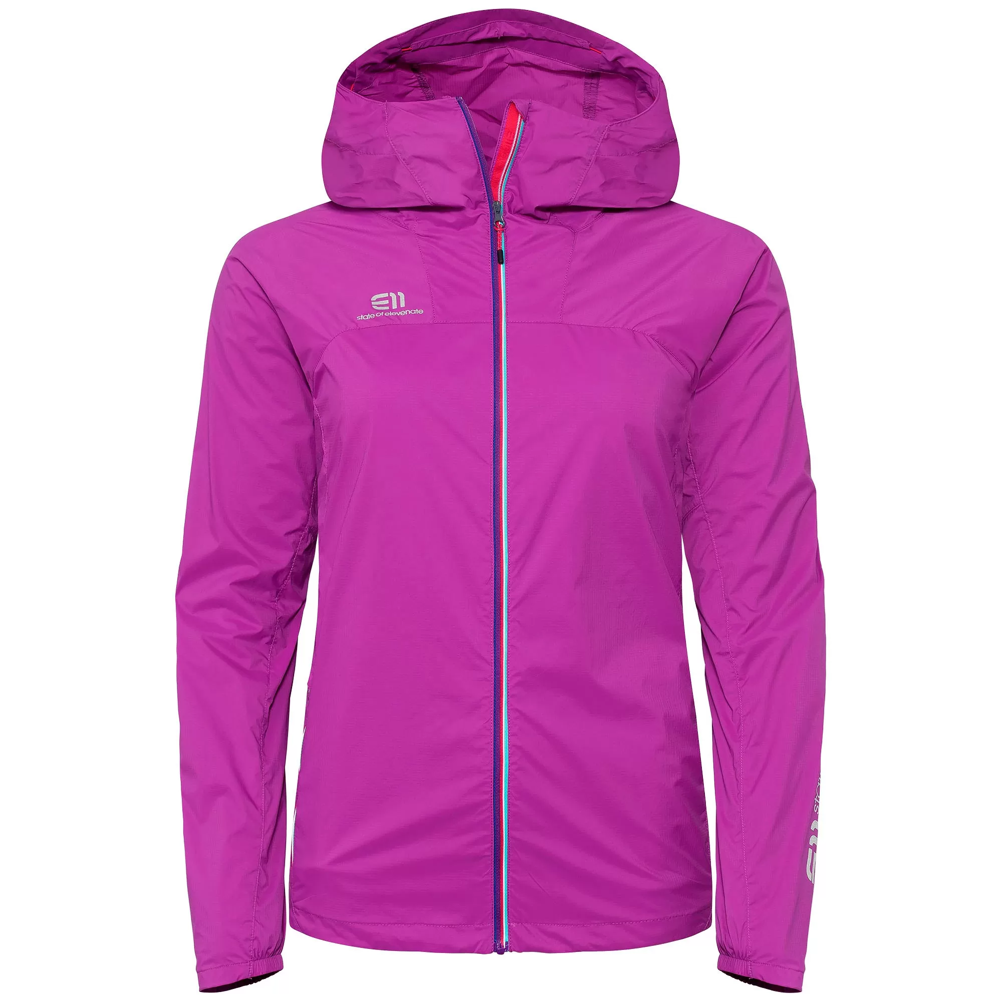 Elevenate La Bise Damen Windbreaker Jacke - Atmungsaktiv, Federleicht, Windbeständig, Größe M, Purple Wine, Regular Fit, Reflektierender Streifen Elevenate La Bise Damen Windbreaker Jacke - Atmungsaktiv, Federleicht, Windbeständig, Größe M, Purple Wine, Regular Fit, Reflektierender Streifen