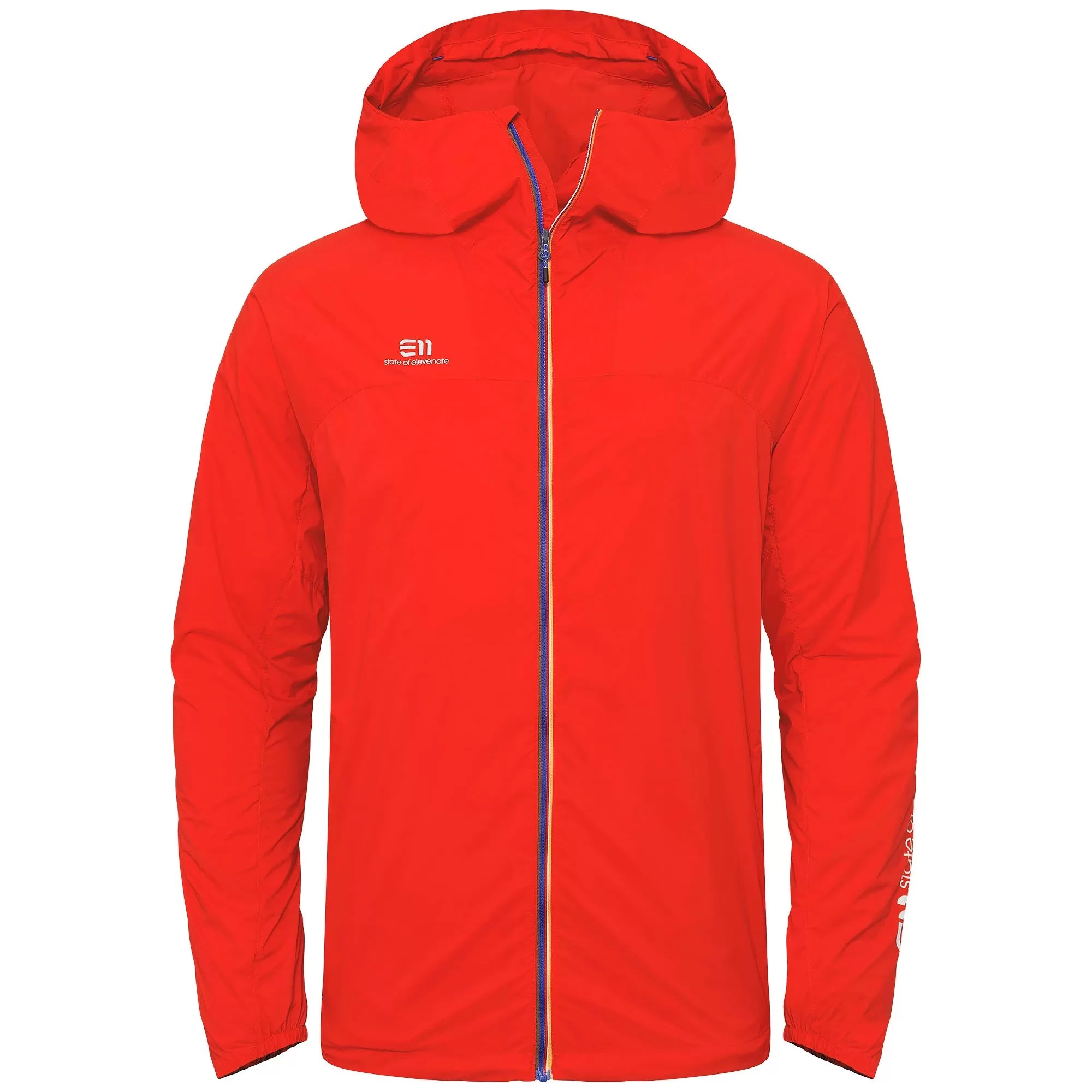 ELEVENATE La Bise Windbreaker Herren L - Atmungsaktiv, Federleicht, Windbeständig, Rot, Reflektierender Streifen, Kordelzugabschluss ELEVENATE La Bise Windbreaker Herren L - Atmungsaktiv, Federleicht, Windbeständig, Rot, Reflektierender Streifen, Kordelzugabschluss