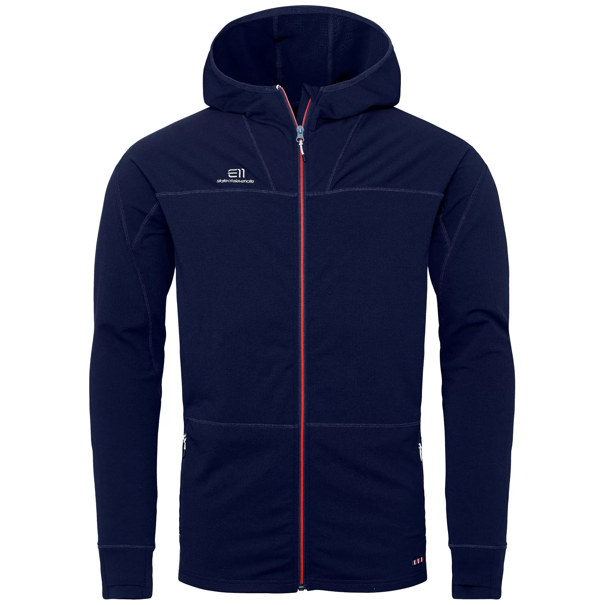 Elevenate Montée Hood Herren Fleecejacke L, Dark Navy – Bequemer Midlayer mit Grid-Insulation, Daumenlöchern, Regular Fit, schnelltrocknend Elevenate Montée Hood Herren Fleecejacke L, Dark Navy – Bequemer Midlayer mit Grid-Insulation, Daumenlöchern, Regular Fit, schnelltrocknend