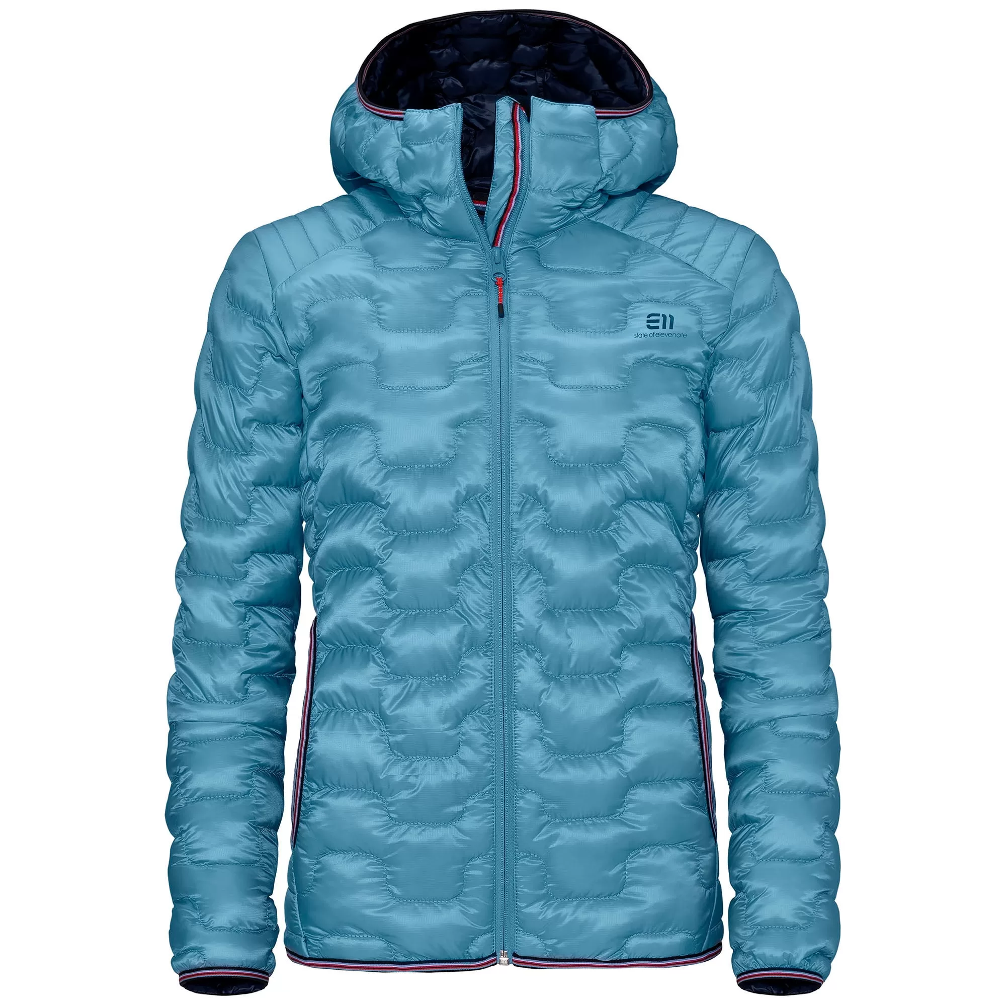 Elevenate Damen Motion Hood Isolationsjacke - Größe M, Nordic Blue, leichte Kunstfaser, Kapuze, ideal für Wintersport, recycelte Materialien Elevenate Damen Motion Hood Isolationsjacke - Größe M, Nordic Blue, leichte Kunstfaser, Kapuze, ideal für Wintersport, recycelte Materialien