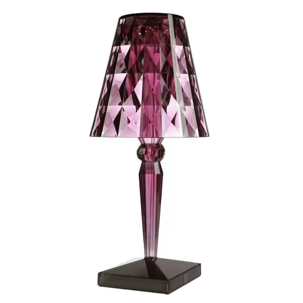Kartell Big Battery Tischleuchte Akku, drahtlos, transparent, pflaume, modern, 8 Stunden Leuchtkraft, ideal für innen & außen Kartell Big Battery Tischleuchte Akku, drahtlos, transparent, pflaume, modern, 8 Stunden Leuchtkraft, ideal für innen & außen