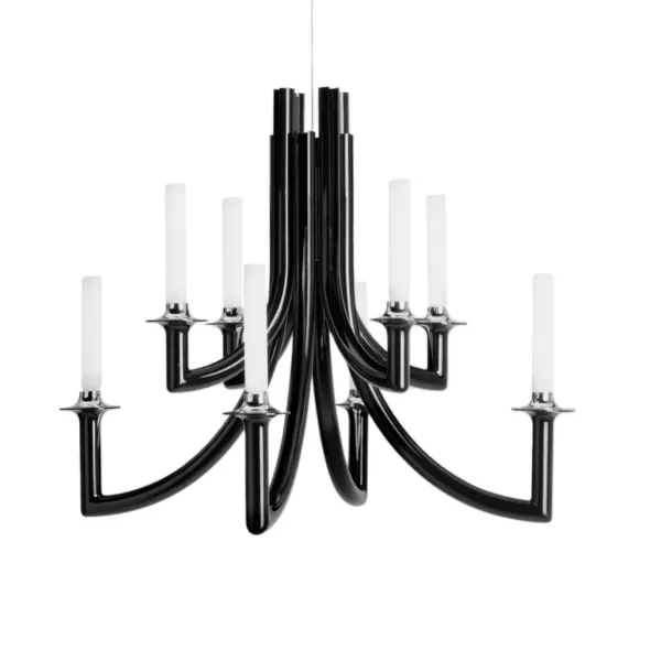 Kartell Khan Kronleuchter Schwarz | Eleganter Designleuchter von Philippe Starck aus innovativem Polycarbonat, stilvolle Beleuchtung für Ihr Zuhause Kartell Khan Kronleuchter Schwarz | Eleganter Designleuchter von Philippe Starck aus innovativem Polycarbonat, stilvolle Beleuchtung für Ihr Zuhause