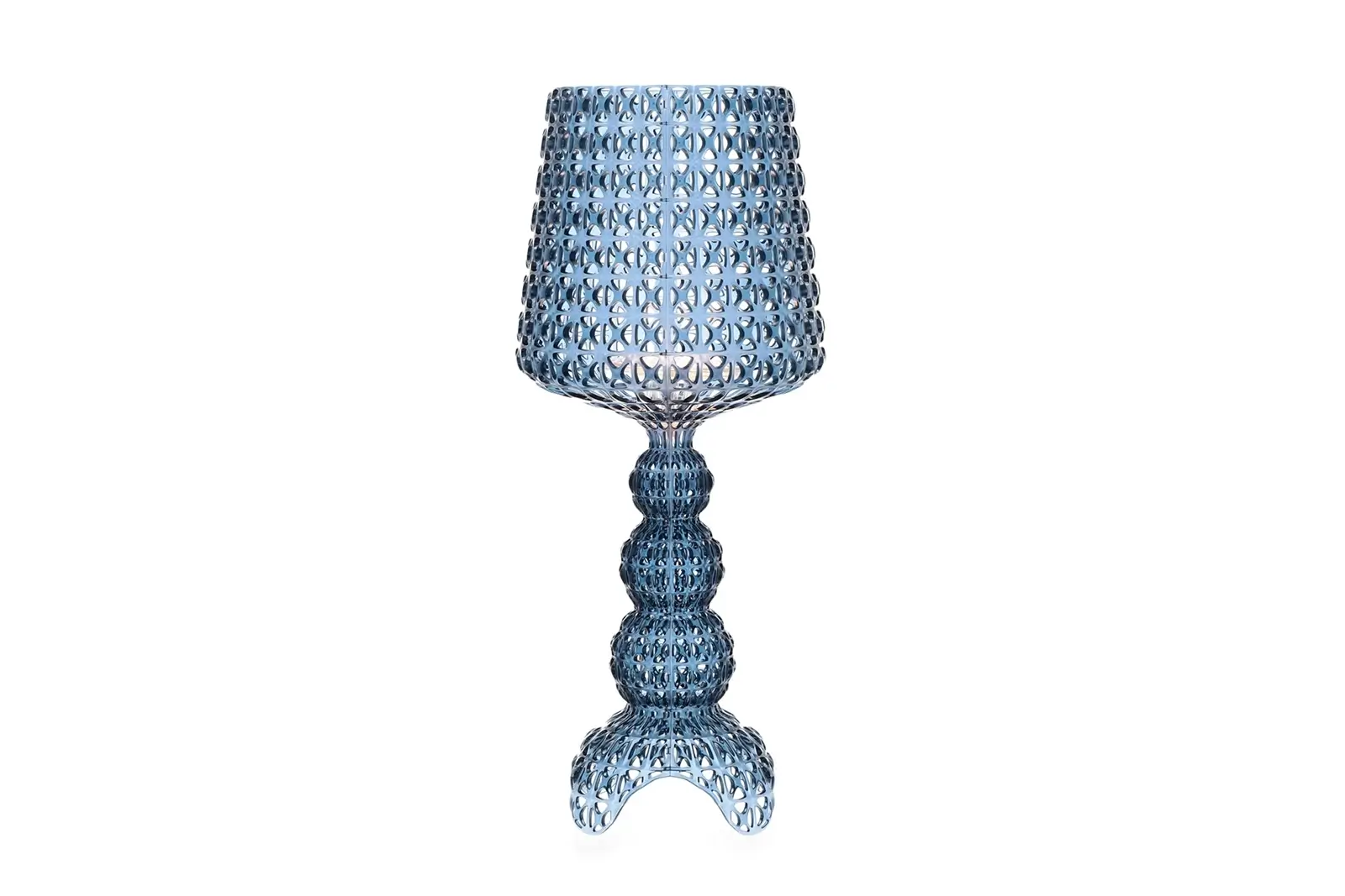 Kartell Mini Kabuki Outdoor Lampe Hellblau - Wetterfeste Stehlampe mit filigranem Muster und faszinierender Lichtstreuung für den Außenbereich Kartell Mini Kabuki Outdoor Lampe Hellblau - Wetterfeste Stehlampe mit filigranem Muster und faszinierender Lichtstreuung für den Außenbereich