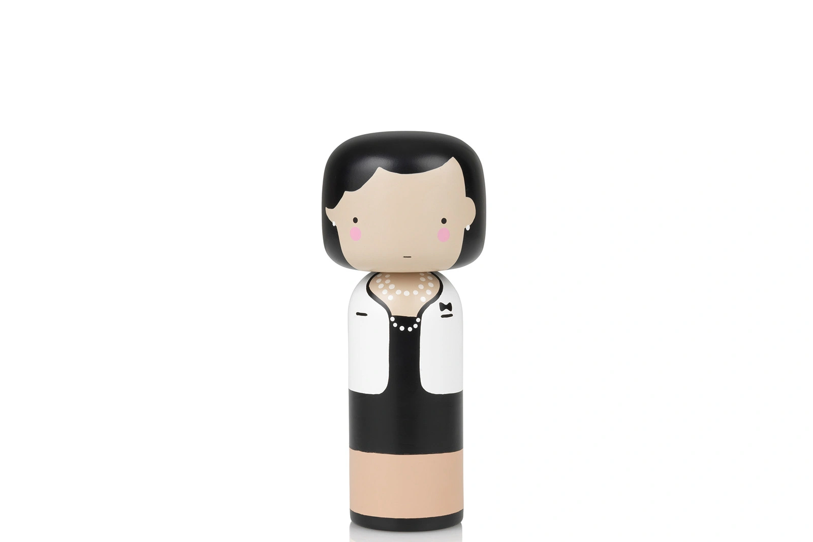 Lucie Kaas Kokeshi Doll Coco Large - Handbemalte Erlenholz-Puppe (21,5 cm) - Hommage an Coco Chanel - Sketch.inc von Becky Kemp Lucie Kaas Kokeshi Doll Coco Large - Handbemalte Erlenholz-Puppe (21,5 cm) - Hommage an Coco Chanel - Sketch.inc von Becky Kemp