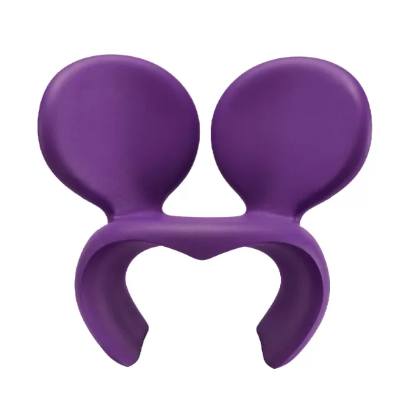 Qeeboo Don't F**K With The Mouse Armchair - Ikonischer Sessel von Ron Arad, lila, für Innen & Außen, limitierte Auflage, Designklassiker Qeeboo Don't F**K With The Mouse Armchair - Ikonischer Sessel von Ron Arad, lila, für Innen & Außen, limitierte Auflage, Designklassiker