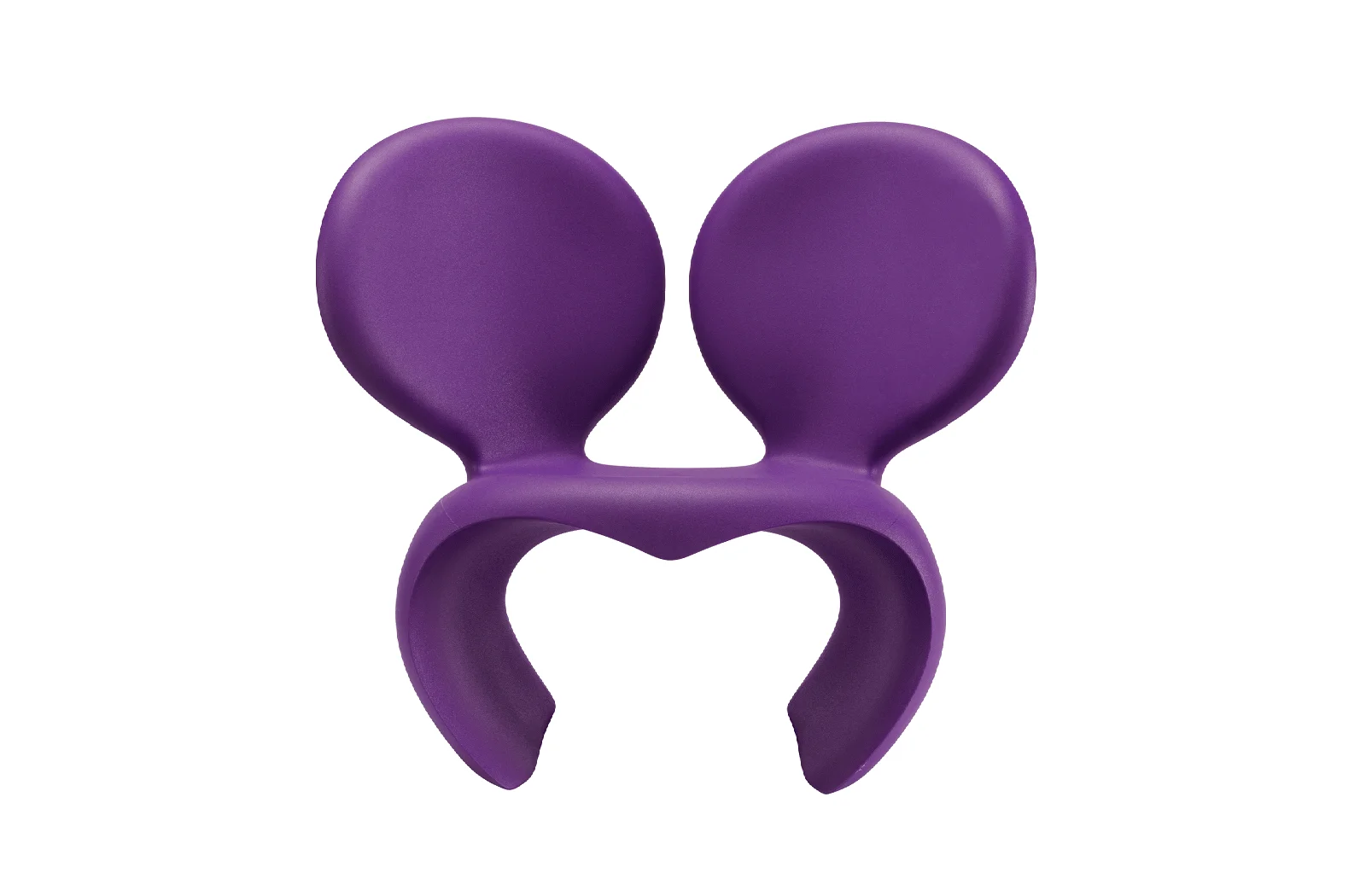 Qeeboo Don't F**K With The Mouse Armchair - Ikonischer Sessel von Ron Arad, lila, für Innen & Außen, limitierte Auflage, Designklassiker Qeeboo Don't F**K With The Mouse Armchair - Ikonischer Sessel von Ron Arad, lila, für Innen & Außen, limitierte Auflage, Designklassiker