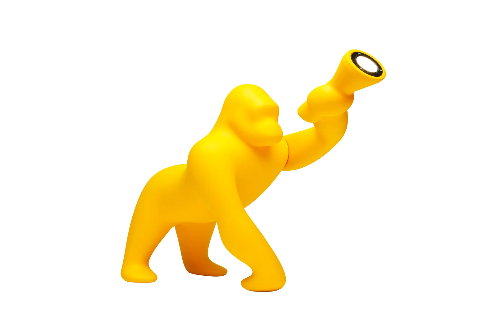 Qeeboo Kong XS Tischleuchte - Gorilla Design, Gelb, verstellbarer Arm, dekorativ für Innenräume, von Stefano Giovannoni Qeeboo Kong XS Tischleuchte - Gorilla Design, Gelb, verstellbarer Arm, dekorativ für Innenräume, von Stefano Giovannoni
