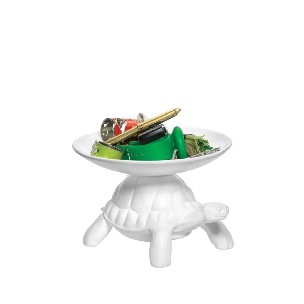 Qeeboo Turtle Schale XS – Multifunktionale Schildkröte aus weißem Harz für Deko & Aufbewahrung – Turtle Carry Kollektion Qeeboo Turtle Schale XS – Multifunktionale Schildkröte aus weißem Harz für Deko & Aufbewahrung – Turtle Carry Kollektion
