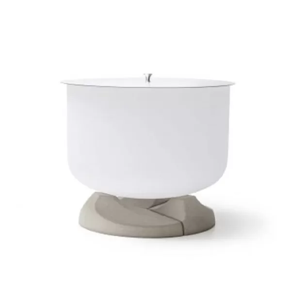 QFlame Balkon Feuerschale Set mit Beton Sockel | Ethanol Einsatz, 5h Brenndauer, dekorativ & sicher für Balkone, Glasdesign QFlame Balkon Feuerschale Set mit Beton Sockel | Ethanol Einsatz, 5h Brenndauer, dekorativ & sicher für Balkone, Glasdesign