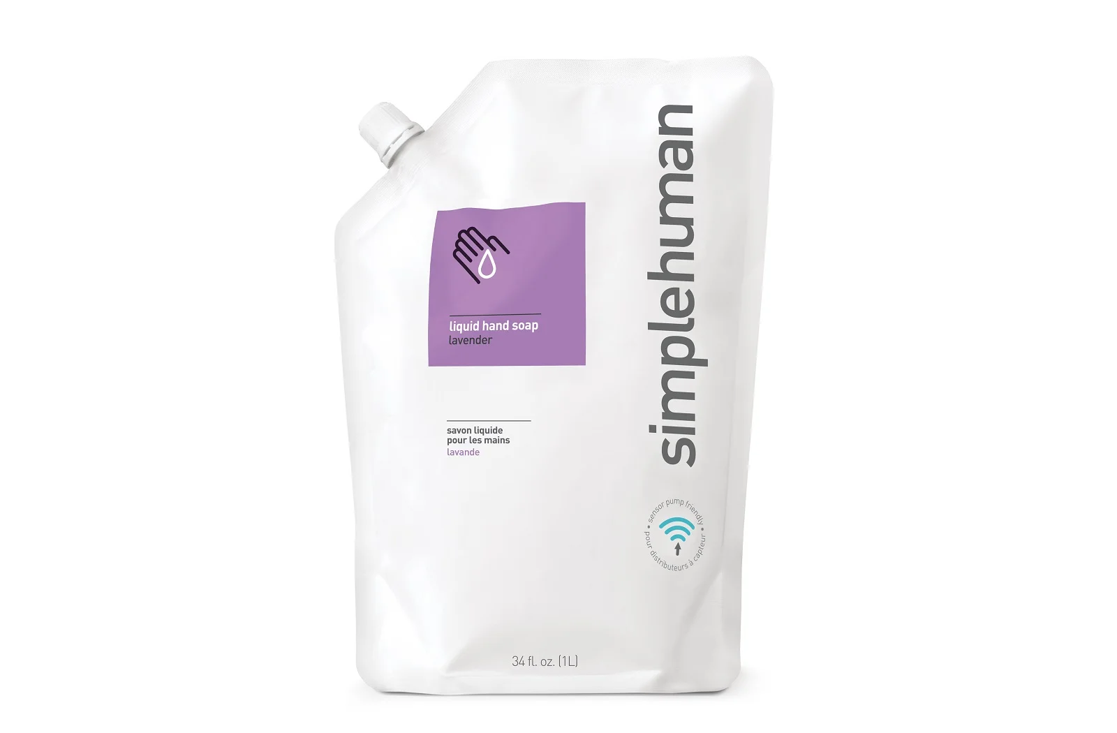 simplehuman Flüssigseife Nachfüllbeutel 1000 ml - Lavendel, hypoallergen, biologisch abbaubar, ideal für Sensorspender, feuchtigkeitsspendend simplehuman Flüssigseife Nachfüllbeutel 1000 ml - Lavendel, hypoallergen, biologisch abbaubar, ideal für Sensorspender, feuchtigkeitsspendend
