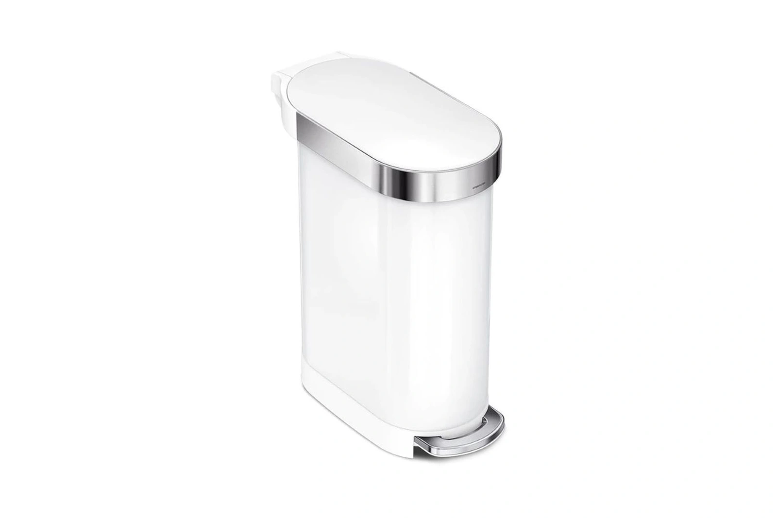 simplehuman Treteimer Edelstahl schmal 45L, weiß, geräuscharmes Schließen, antibakterielle Beschichtung, 10 Jahre Garantie, ideal für 2-3 Personen simplehuman Treteimer Edelstahl schmal 45L, weiß, geräuscharmes Schließen, antibakterielle Beschichtung, 10 Jahre Garantie, ideal für 2-3 Personen