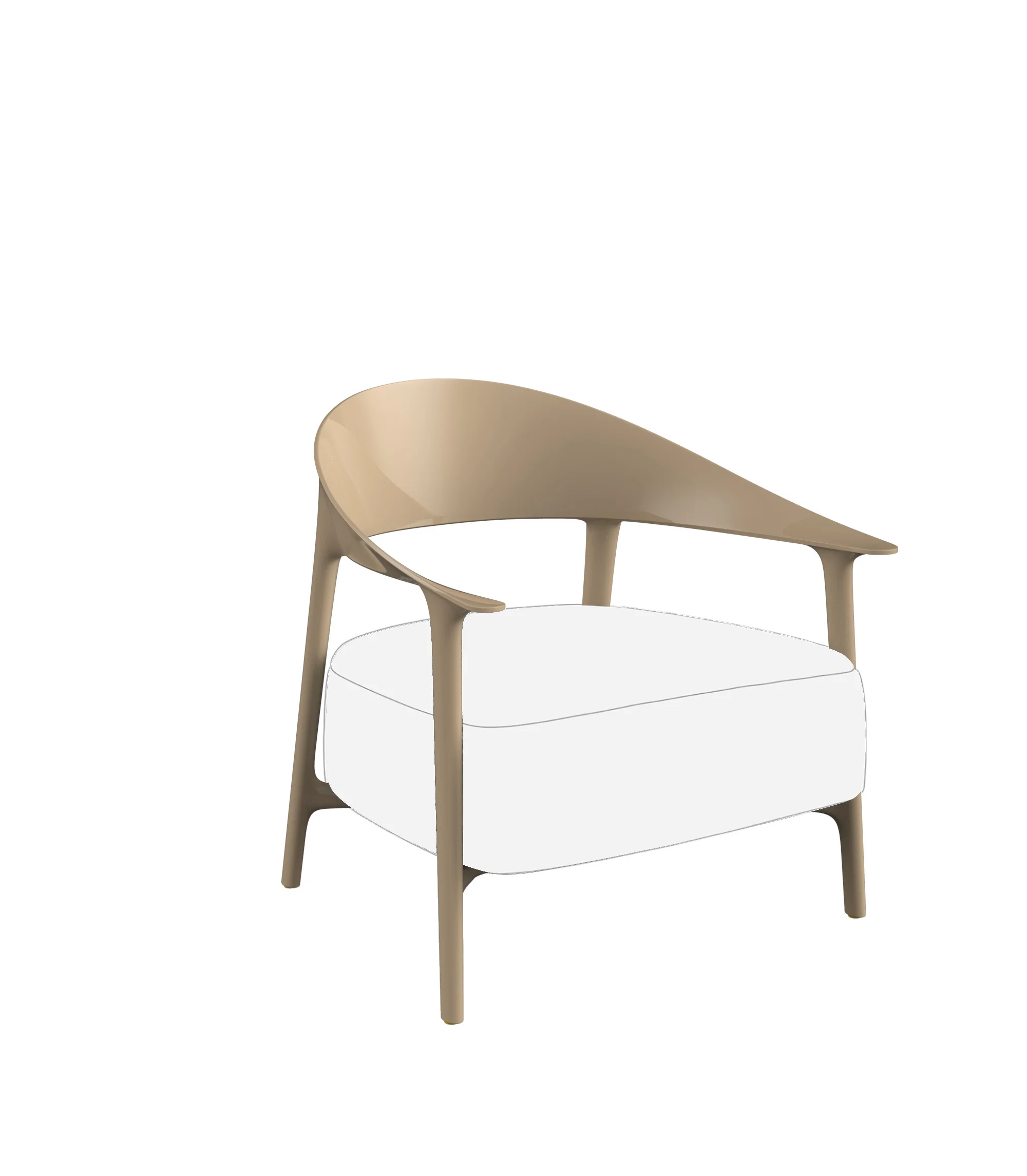 Vondom Africa Loungesessel - Crema-Lackiert mit Anthrazit Kissen, Wetterfest, Ergonomisch, Innen- und Außenbereich, Design von Eugeni Quitllet Vondom Africa Loungesessel - Crema-Lackiert mit Anthrazit Kissen, Wetterfest, Ergonomisch, Innen- und Außenbereich, Design von Eugeni Quitllet
