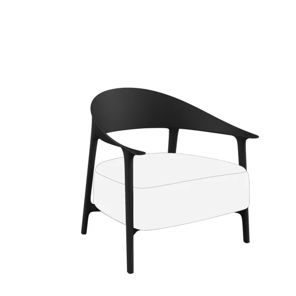 Vondom Africa Loungesessel in Schwarz-Matt mit Anthrazit Kissen – Wetterfest, Ergonomisch, für Innen & Außen, Design von Eugeni Quitllet Vondom Africa Loungesessel in Schwarz-Matt mit Anthrazit Kissen – Wetterfest, Ergonomisch, für Innen & Außen, Design von Eugeni Quitllet