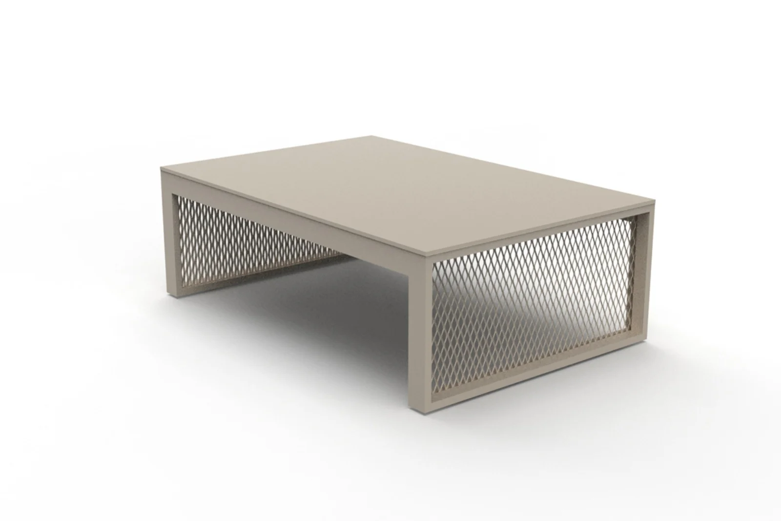 Vondom The Factory Couchtisch 120x80x40 cm Crema - Wetterfest, Industrielles Design, Modular, Ideal für Innen & Außen, Hochwertiges Aluminium Vondom The Factory Couchtisch 120x80x40 cm Crema - Wetterfest, Industrielles Design, Modular, Ideal für Innen & Außen, Hochwertiges Aluminium