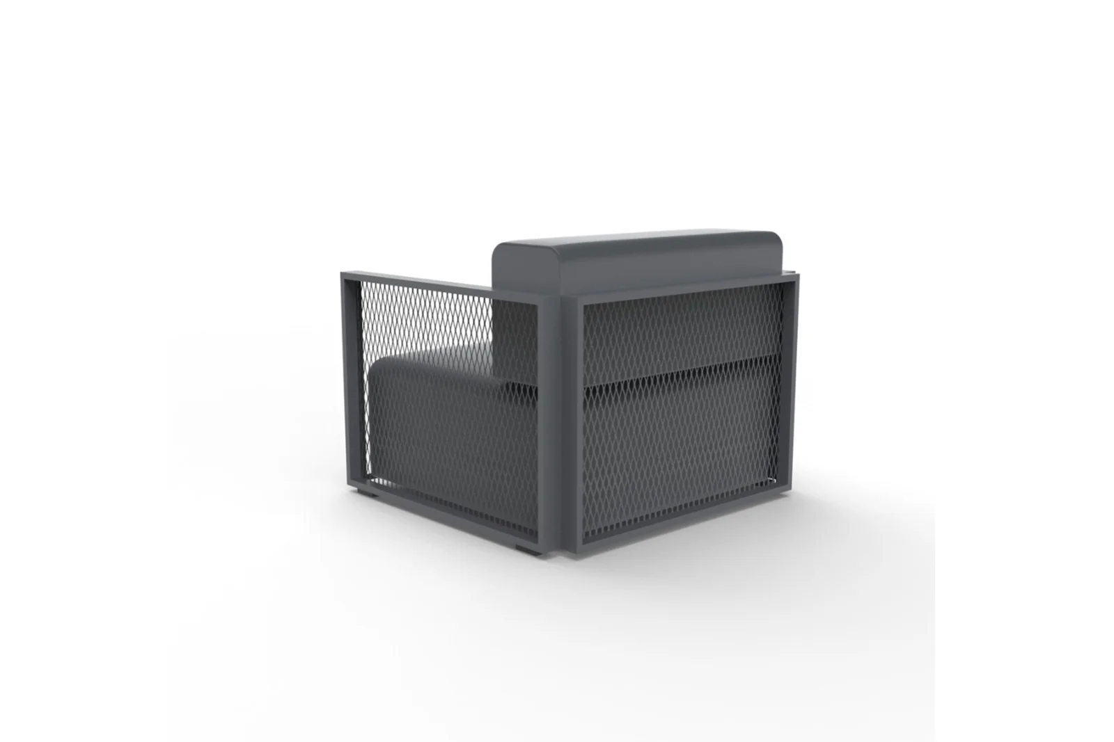 Vondom The Factory Loungesessel Traffic Grey - Anthrazit, wasserfest, modernes Design, Crevin-Stoff, ideal für Garten & Terrasse Vondom The Factory Loungesessel Traffic Grey - Anthrazit, wasserfest, modernes Design, Crevin-Stoff, ideal für Garten & Terrasse