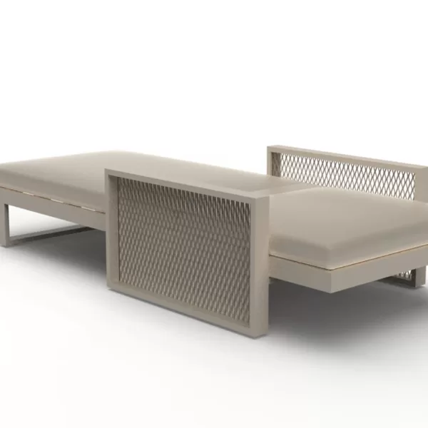 Vondom The Factory Sonnenliege Crema Weiß – Ergonomisch, wetterfest, Aluminium & Silvertex, Designer Ramon Esteve, Luxus Gartenmöbel Vondom The Factory Sonnenliege Crema Weiß – Ergonomisch, wetterfest, Aluminium & Silvertex, Designer Ramon Esteve, Luxus Gartenmöbel