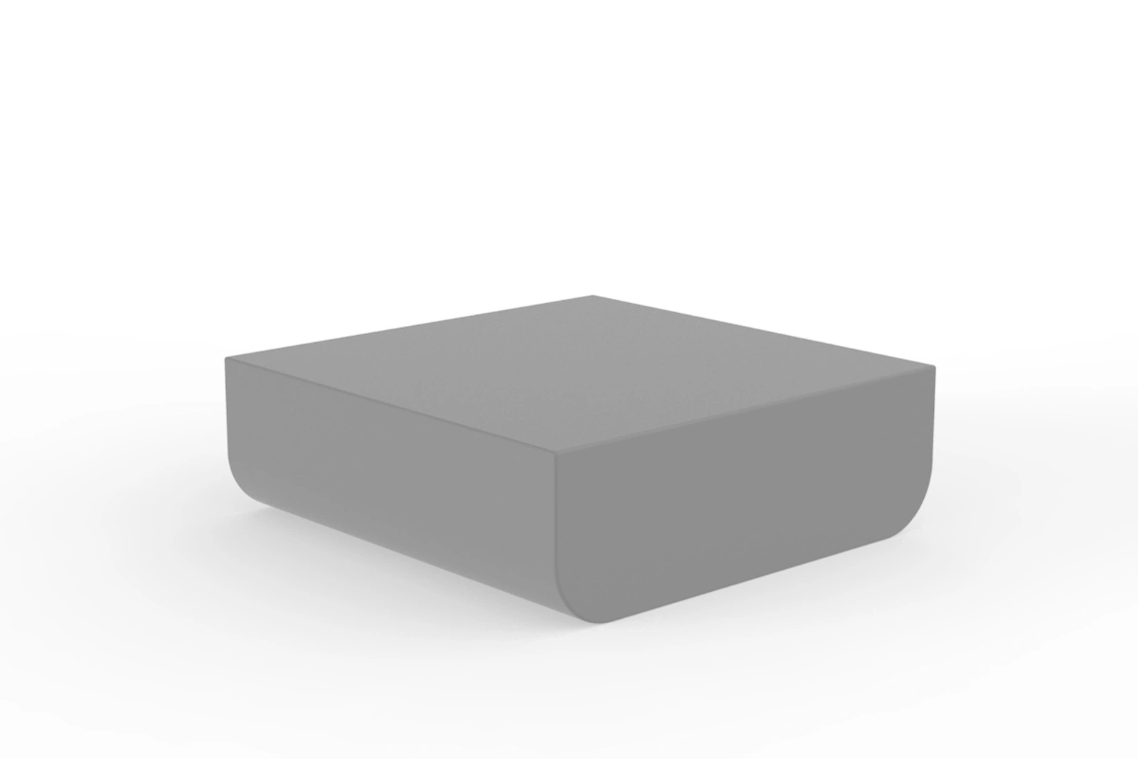 Vondom Ulm Couchtisch Stahlgrau - Designerstück aus 100% recycelbarem Polyethylen, wetterbeständig, für Innen & Außen, elegante Ergonomie Vondom Ulm Couchtisch Stahlgrau - Designerstück aus 100% recycelbarem Polyethylen, wetterbeständig, für Innen & Außen, elegante Ergonomie