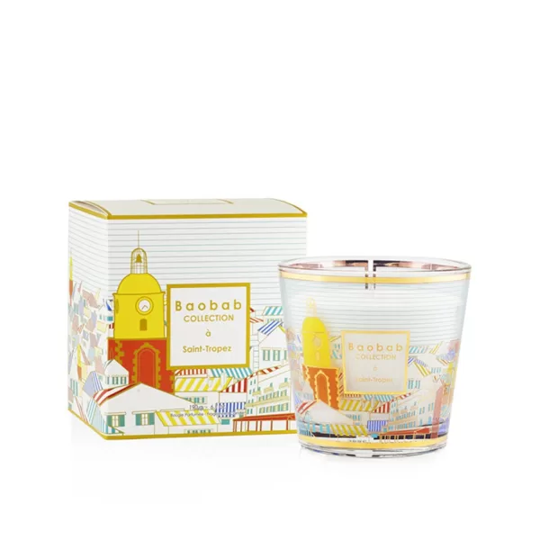 Baobab A St. Tropéz Duftkerze Max One | My First Baobab | Cassis, Minze, Rosmarin | 30 Std. Brenndauer | Gold & Platin Design | Geschenk enthalten Baobab A St. Tropéz Duftkerze Max One | My First Baobab | Cassis, Minze, Rosmarin | 30 Std. Brenndauer | Gold & Platin Design | Geschenk enthalten