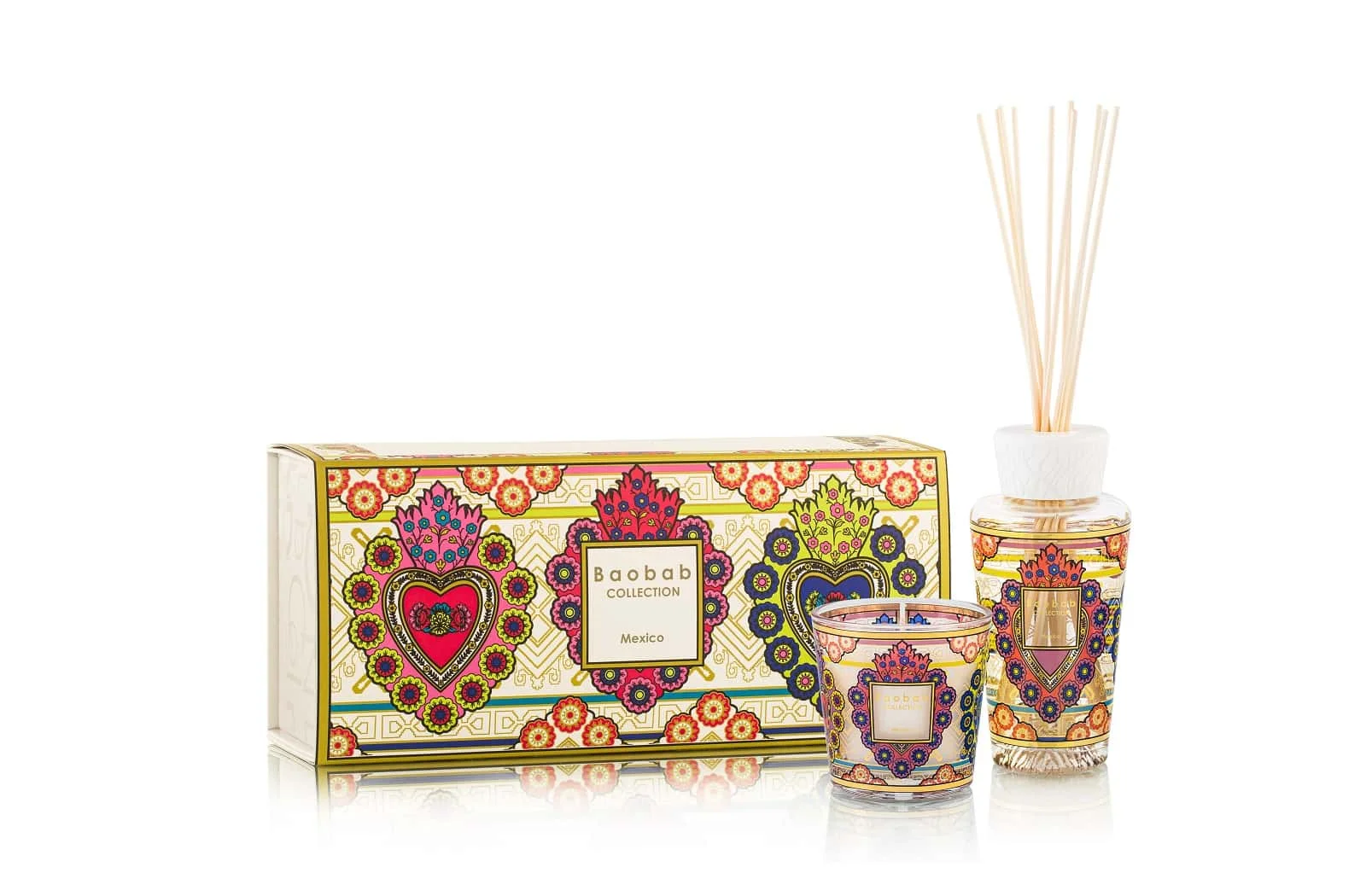 Baobab Mexico Geschenk-Set | Duftkerze & Diffuser | Johannisbeere, Freesien, Zeder | My First Baobab | Mexikanisches Design Baobab Mexico Geschenk-Set | Duftkerze & Diffuser | Johannisbeere, Freesien, Zeder | My First Baobab | Mexikanisches Design