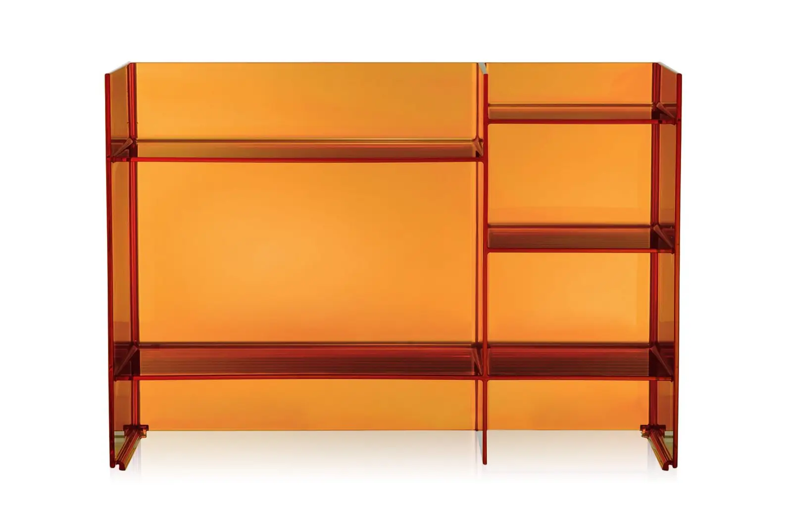 Kartell Sound-Rack Regal in Bernstein | Transparentes, stapelbares Regalsystem | Modular als Aufbewahrung & Raumteiler einsetzbar Kartell Sound-Rack Regal in Bernstein | Transparentes, stapelbares Regalsystem | Modular als Aufbewahrung & Raumteiler einsetzbar