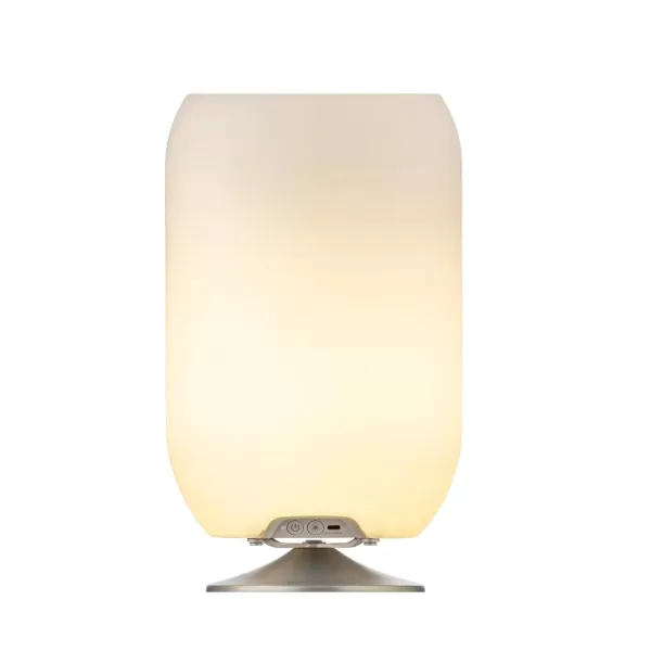 Kooduu Atmos Designer Lampe & Bluetooth Lautsprecher, Getränkekühler - Brushed Silver, dimmbar, Jacob Jensen Design, True Wireless, Europa Kooduu Atmos Designer Lampe & Bluetooth Lautsprecher, Getränkekühler - Brushed Silver, dimmbar, Jacob Jensen Design, True Wireless, Europa