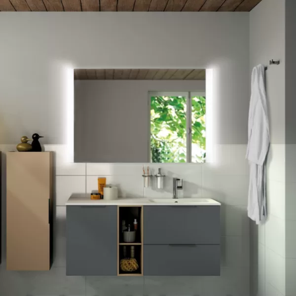 Novoline LED-Spiegel 620x720mm - indirekte/direkte Beleuchtung, ohne Spiegelheizung, multifunktionale Anzeige, modernes Design für Ihr Zuhause Novoline LED-Spiegel 620x720mm - indirekte/direkte Beleuchtung, ohne Spiegelheizung, multifunktionale Anzeige, modernes Design für Ihr Zuhause