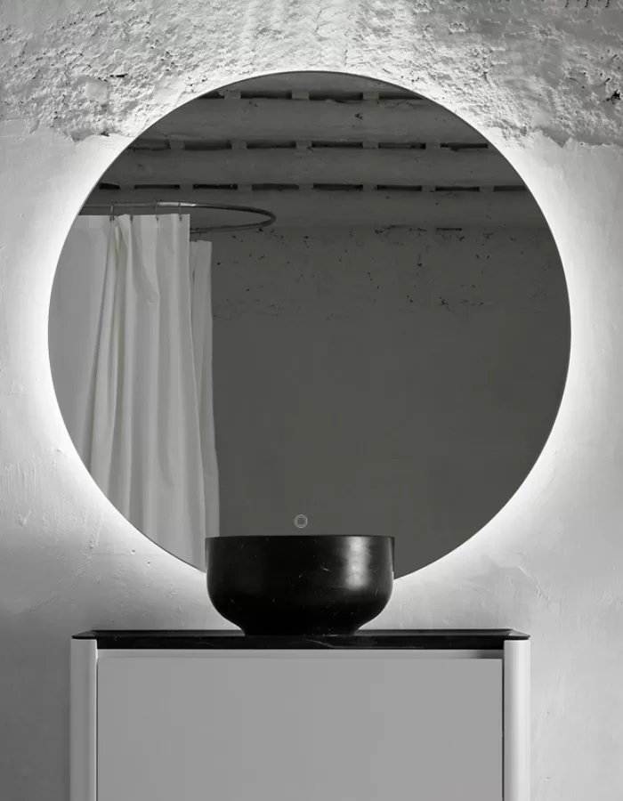 "Novoline Rundspiegel 60cm mit Indirekter LED-Beleuchtung – Eleganter Wandspiegel für modernes Wohndesign ohne Spiegelheizung" "Novoline Rundspiegel 60cm mit Indirekter LED-Beleuchtung – Eleganter Wandspiegel für modernes Wohndesign ohne Spiegelheizung"