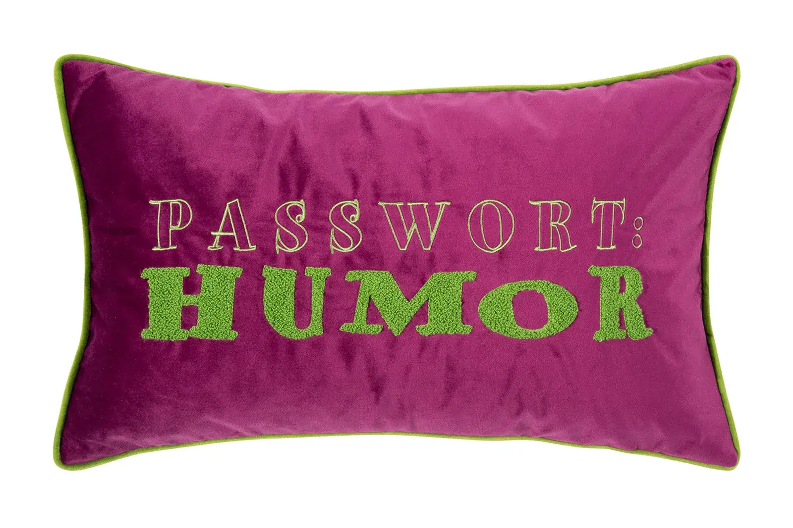 pad LETTERS | Kissenhülle 30 x 50 cm | Grün-Hot Pink | Passwort Humor pad LETTERS | Kissenhülle 30 x 50 cm | Grün-Hot Pink | Passwort Humor