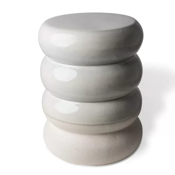 Pols Potten Chubby Beistelltisch | Weißer Hocker aus Steingut – Moderner, stilvoller Tisch für Wohn- und Schlafzimmer, komfortabel & einzigartig Pols Potten Chubby Beistelltisch | Weißer Hocker aus Steingut – Moderner, stilvoller Tisch für Wohn- und Schlafzimmer, komfortabel & einzigartig