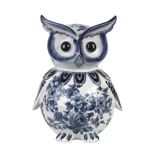 Pols Potten Eulen-Spardose | Handbemalte Delfter Blau Keramik | Lustige Kinder Sparschwein für Münzen & Spielzeug-Sparen Pols Potten Eulen-Spardose | Handbemalte Delfter Blau Keramik | Lustige Kinder Sparschwein für Münzen & Spielzeug-Sparen